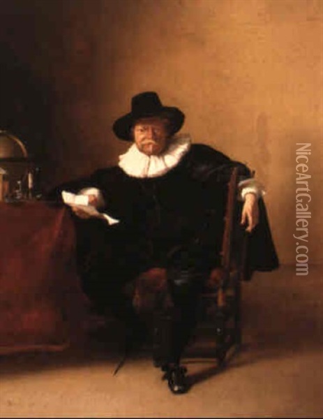Portrait Of A Gentleman Oil Painting - Bartholomeus Breenbergh