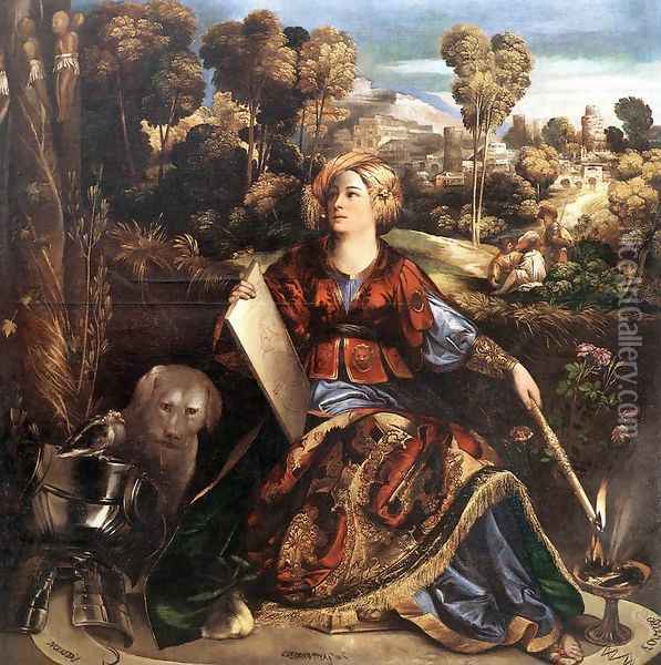 Circe (or Melissa) c. 1520 Oil Painting - Dosso Dossi