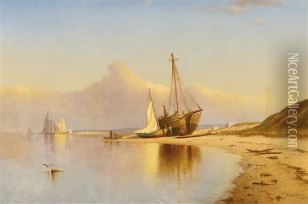 Beach, New England Oil Painting - Charles Henry Gifford