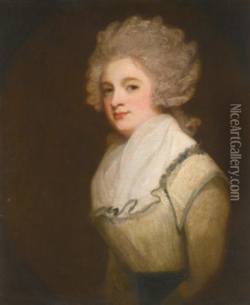Portrait Of A Lady, Possibly Frances, Countess Of Eglinton Oil Painting - George Romney