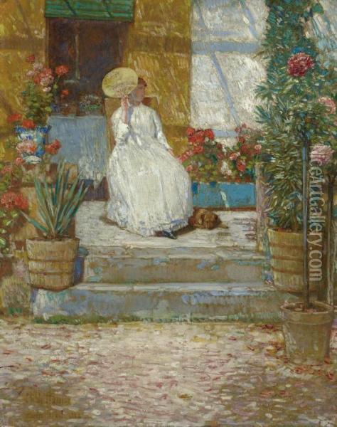 In The Sun Oil Painting - Frederick Childe Hassam