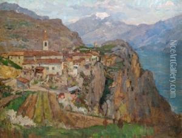 Landschaft Am Gardasee Oil Painting - Paul Paede