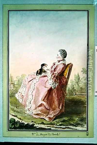 La Marquise de Bonnelle Oil Painting - Louis Carrogis Carmontelle