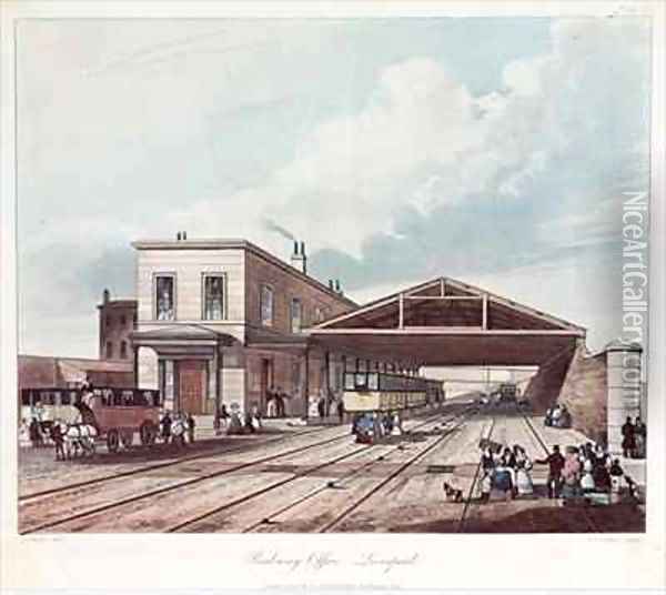 The Railway Office, Liverpool Oil Painting - Thomas Talbot Bury