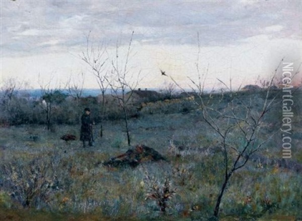 Paysage D'hiver Oil Painting - Tit Yakovlevich (Yakovich) Dvornikov