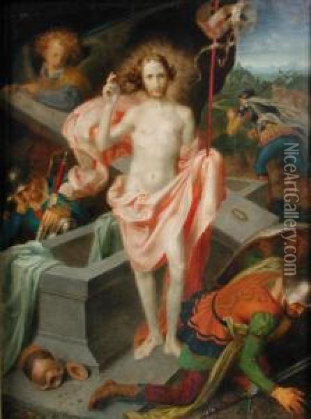 The Resurrection Oil Painting - Theodor Baierl