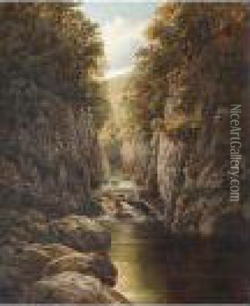 The Fairy Glen, Signed; Signed 
And Titled On Reverse, Oil On Canvas, 61.3 X 50.7 Cm.; 24 X 20 In Oil Painting - Henry W. Henley