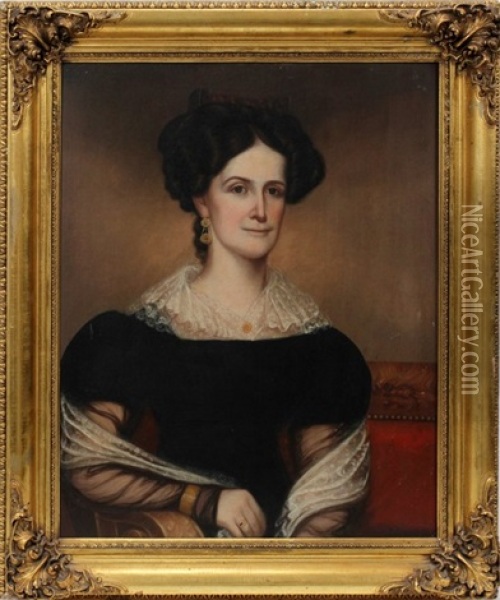 Portrait Of Mrs. Biddle Oil Painting - John Wesley Paradise