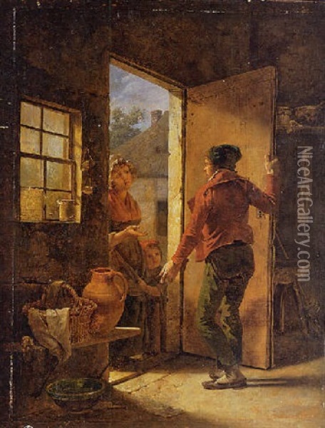 Alms To The Poor Oil Painting - Martin Droelling