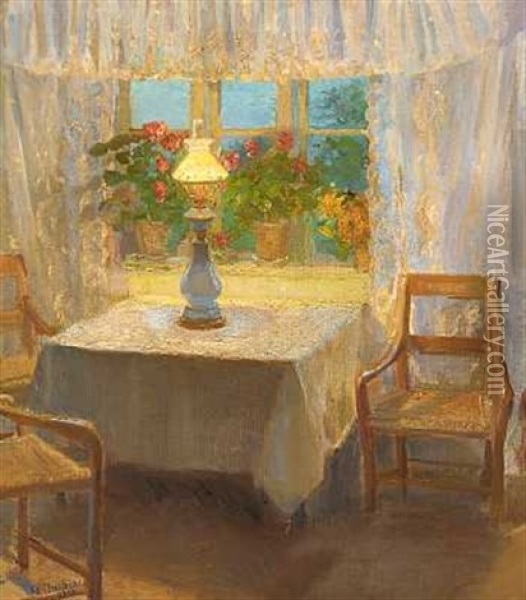 Interior Oil Painting - Anna Kirstine Ancher
