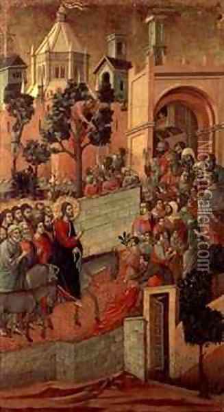 Maesta Entry into Jerusalem Oil Painting - Buoninsegna Duccio di