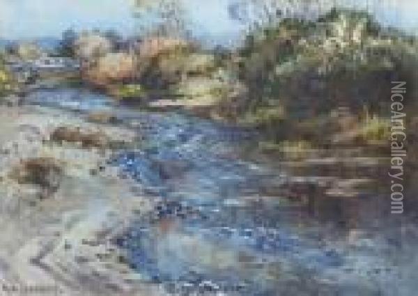A Fast Flowing Stream Oil Painting - Margaret Olrog Stoddart
