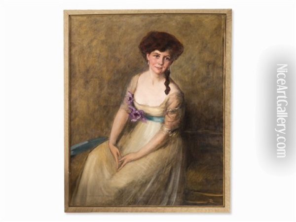 Portrait Oil Painting - Princesse Marie Eristoff-Kasak