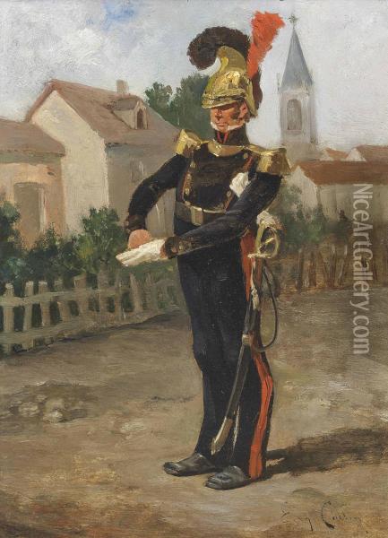 The Village Guard Oil Painting - Eugene Cottin