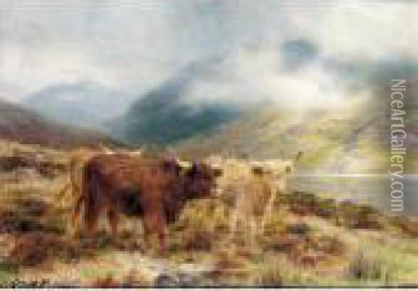 The Lochan Oil Painting - Louis Bosworth Hurt