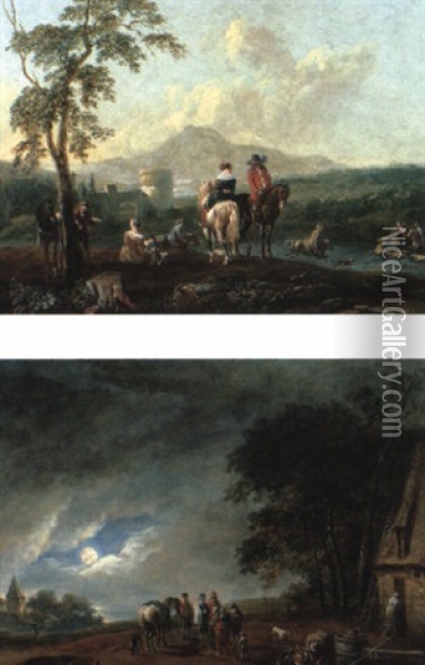 Landliche Szenen Oil Painting - Johann Christian Brand