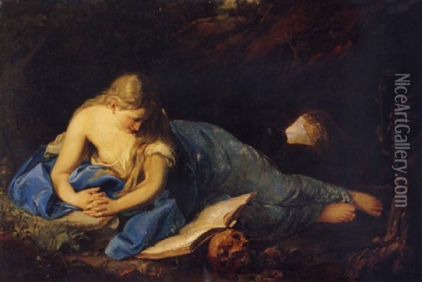 Santa Maria Magdalena Oil Painting - Pompeo Girolamo Batoni