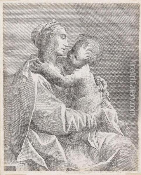 Die Heilige Jungfrau Mit Dem Kind Oil Painting - Paul Troger