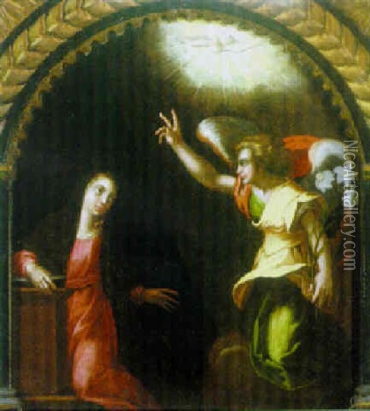 The Annunciation Oil Painting - Hans Von Aachen