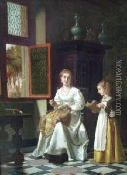 The Lesson Oil Painting - Franz Moormans