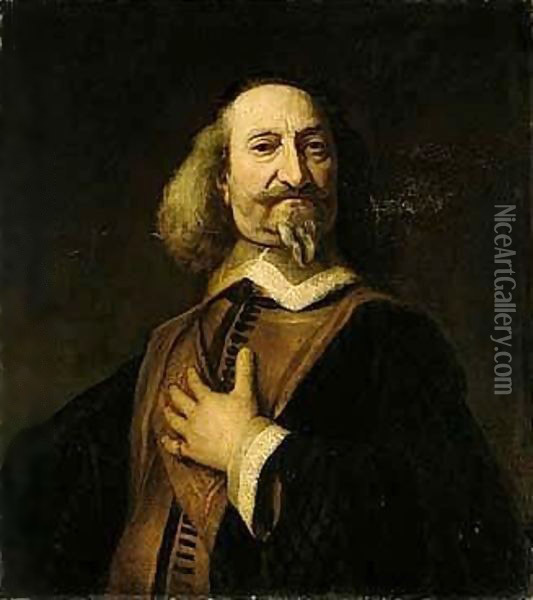 Portrait Of Axel Gustafsson, Count Oxenstierna (1583-1654), Half-length Oil Painting - Samuel Van Hoogstraten