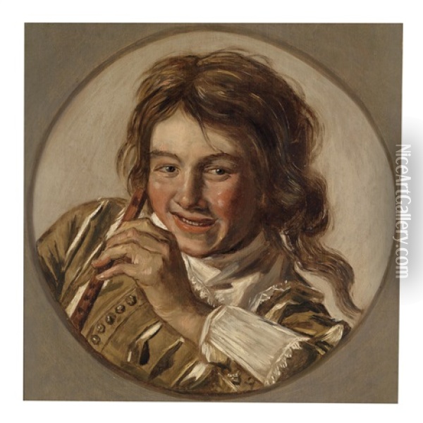 Ein Junger Flotenspieler Oil Painting - Frans Hals