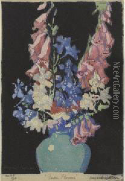 Garden Flowers Oil Painting - Margaret Jordan Patterson