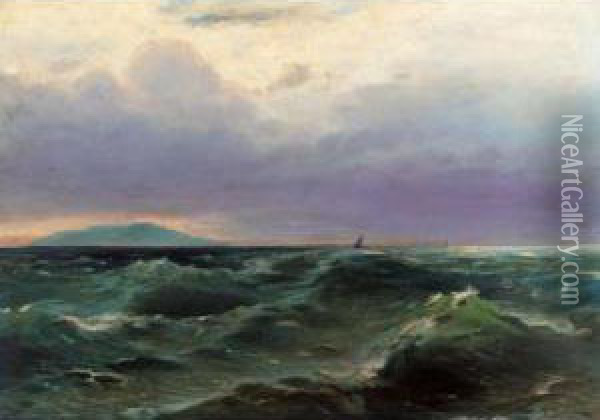 Rough Waters Oil Painting - Vassilios Chatzis