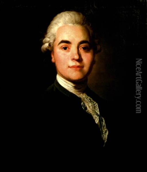 Portrait De Gabriel Raymond D'olivier Durouret Oil Painting - Joseph-Siffred Duplessis