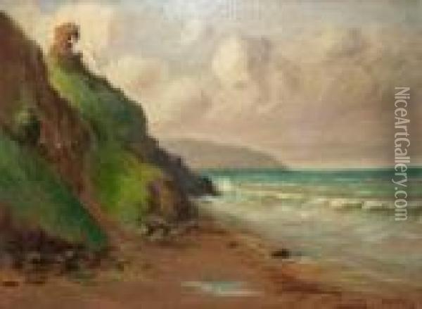 Beach Scene, West Of Ireland Oil Painting - Douglas Alexander