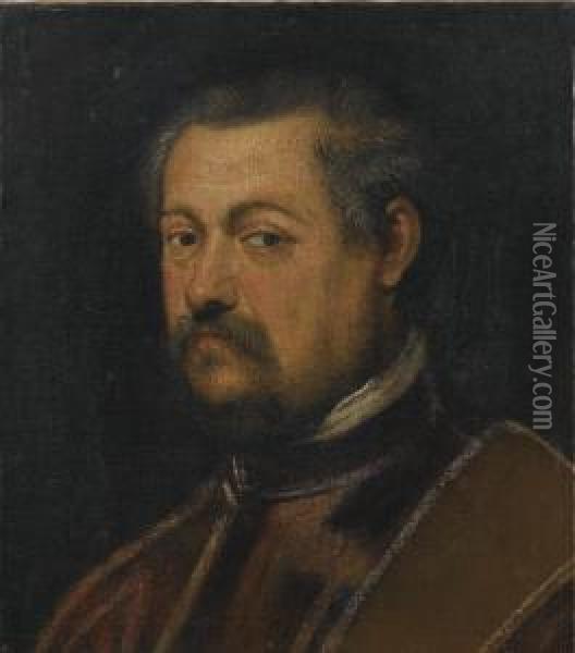 Ritratto Di Senatore Veneziano Oil Painting - Domenico Tintoretto