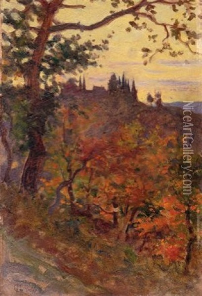 Colline Toscane D'autunno Oil Painting - Francesco Gioli