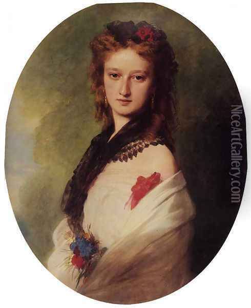 Zofia Potocka, Countess Zamoyska Oil Painting - Franz Xavier Winterhalter