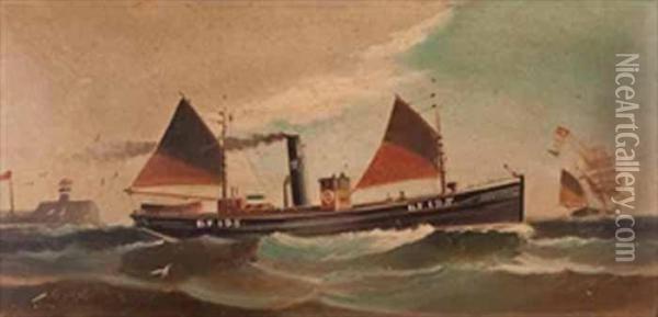 Crashing Waves Oil Painting - Joseph Bourne