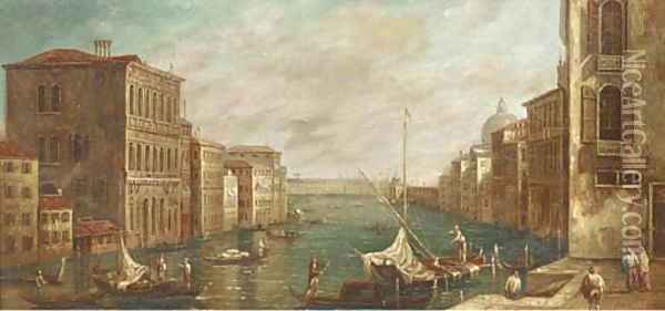 Trading vessels on the Grand Canal, Venice Oil Painting - Francesco Guardi