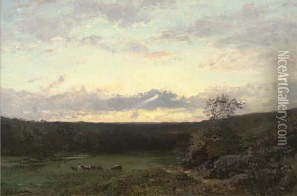 Le Soir Apres L'orage Oil Painting - Louis-Auguste Auguin