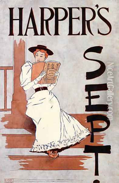 Harpers Sept., 1896 Oil Painting - Edward Penfield