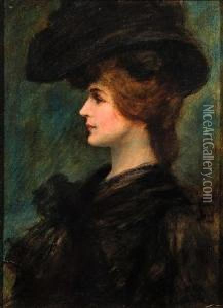 Portrait Of A Lady Oil Painting - Cecil Watson Quinnell