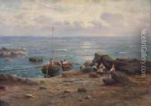 Pescatori Oil Painting - Leonardo Roda