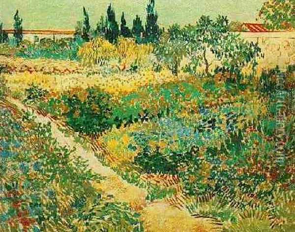 Flowering Garden With Path Oil Painting - Vincent Van Gogh