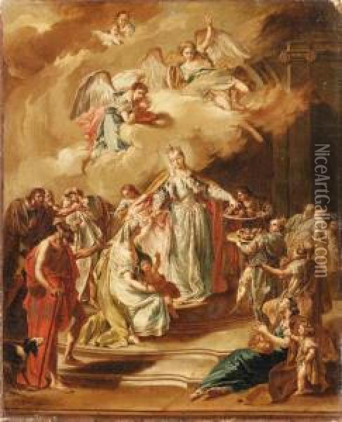 Saint Elizabeth Of Hungary Oil Painting - Sebastiano Ricci