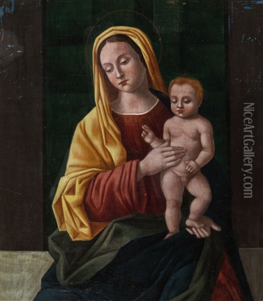 Madonna Con Il Bambino Oil Painting - Liberale Da Verona