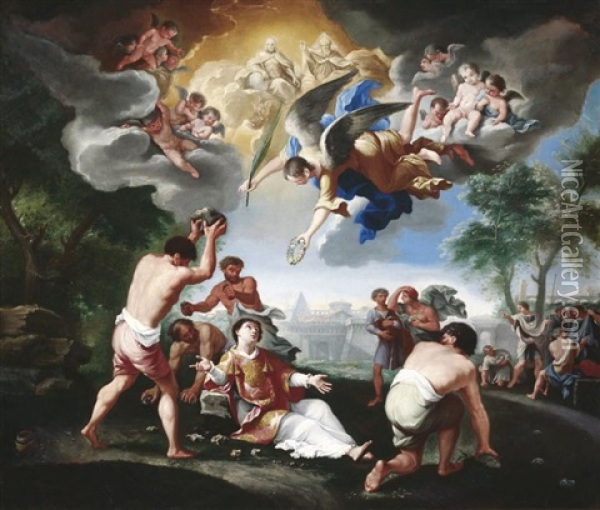 Die Steinigung Des Heiligen Stephanus Oil Painting - Luigi Garzi