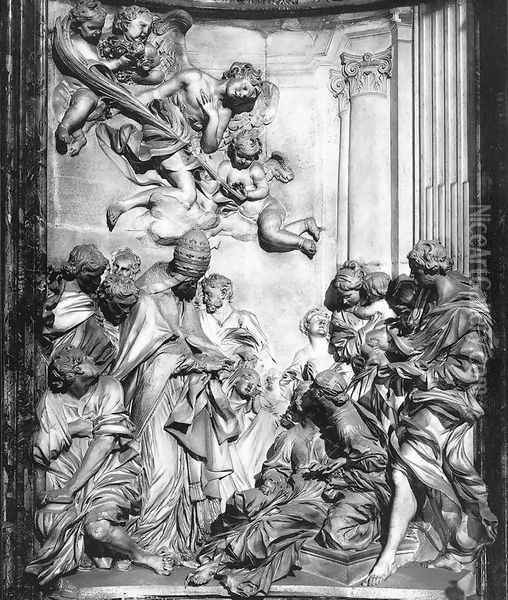 The Death of St Cecilia Oil Painting - Antonio Raggi