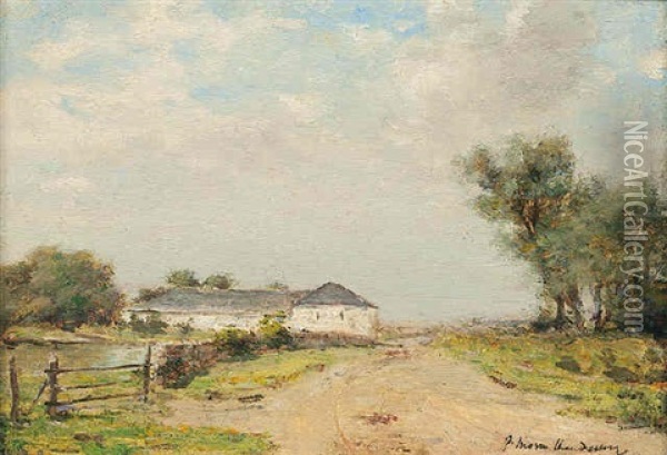 Road To A Farm Oil Painting - Joseph Morris Henderson