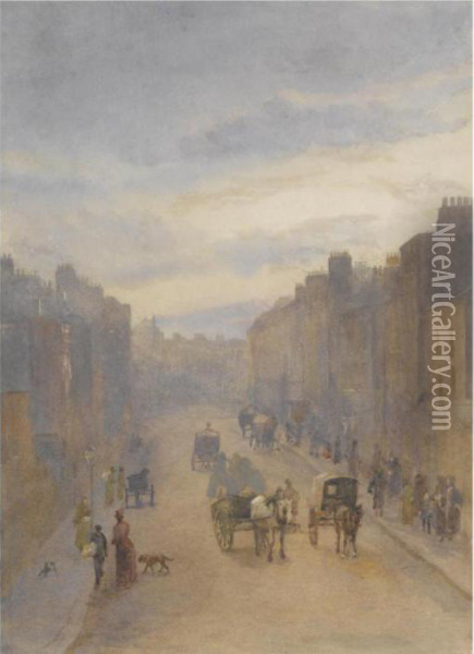 Pembroke Street, Dublin Oil Painting - Mildred Anne Butler