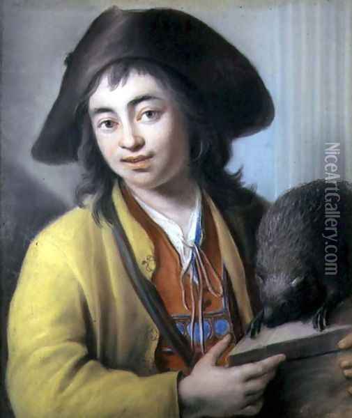 Peasant Boy with a Marmot, 1732 Oil Painting - Luigi Pitti