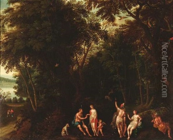 Das Urteil Des Paris Oil Painting - Jan Brueghel the Elder