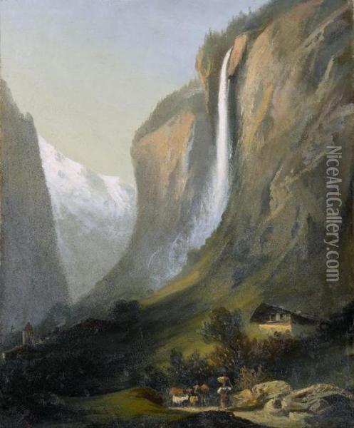 Der Staubbachfall Oil Painting - Ferdinand Hodler