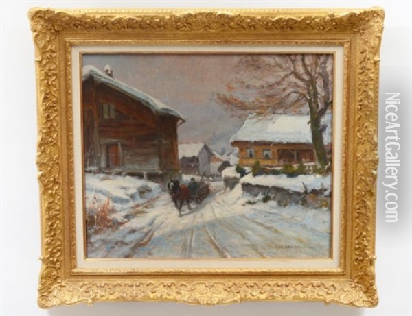 The Sleigh Oil Painting - Georges Capgras